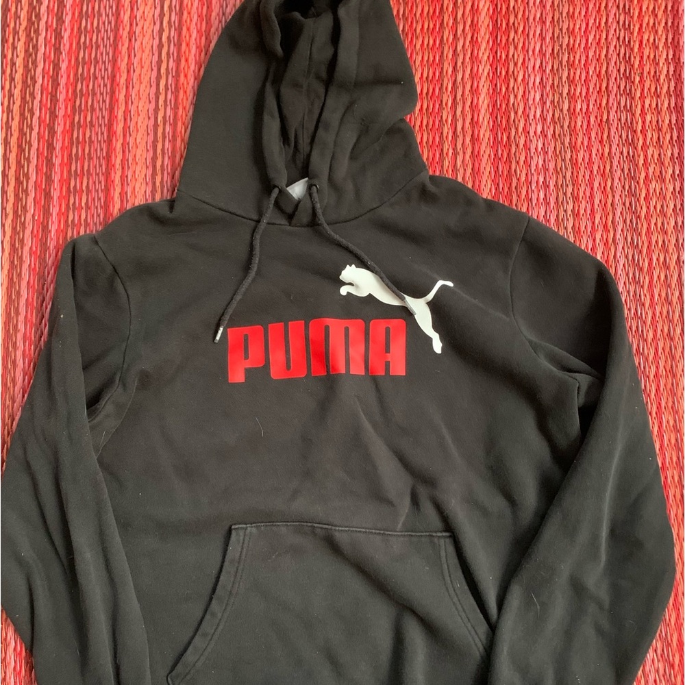 PUMA red and black drawstring hoodie